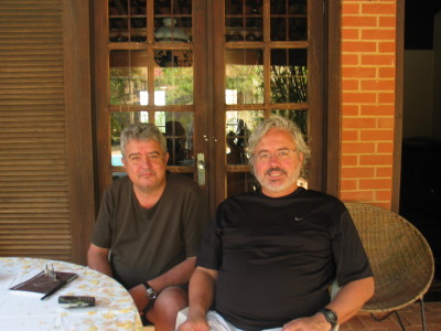 Roberto with brother Mauricio in Itaipava in September 2007