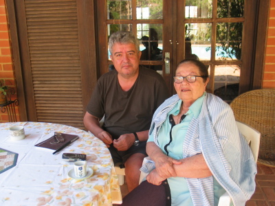 Roberto with his mother in Itaipava in 2007